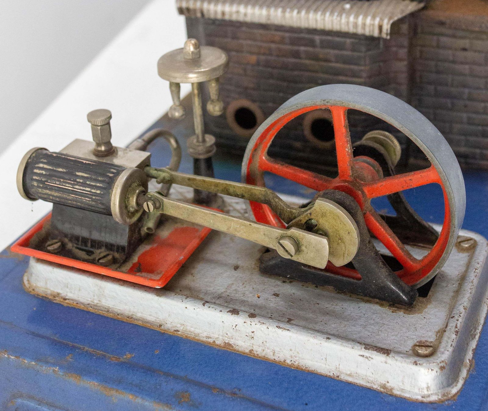 photo for sale German Wilesco Metal Sheet Steam Engine Children Toy, Circa 1960