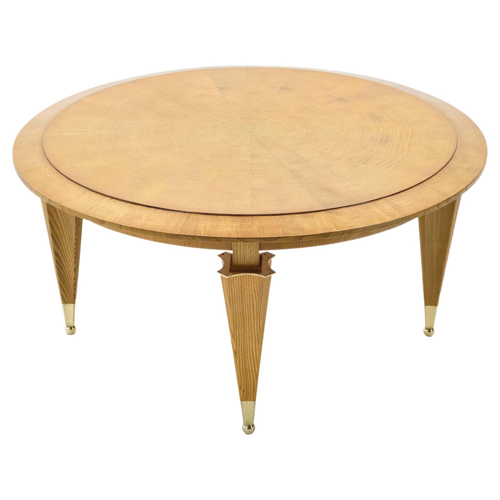 Table basse André Arbus en bois de frêne néoclassique, années 1940