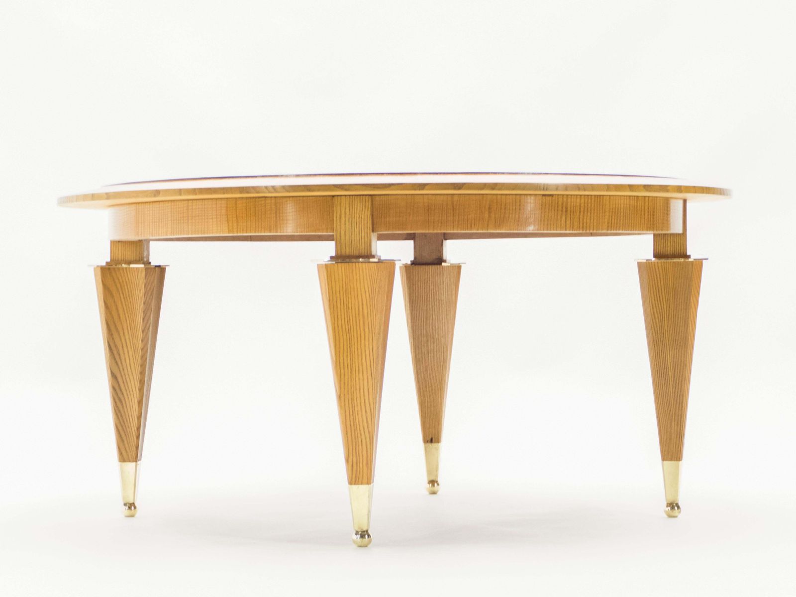 Mobilier Table basse André Arbus en bois de frêne néoclassique, années 1940 photo