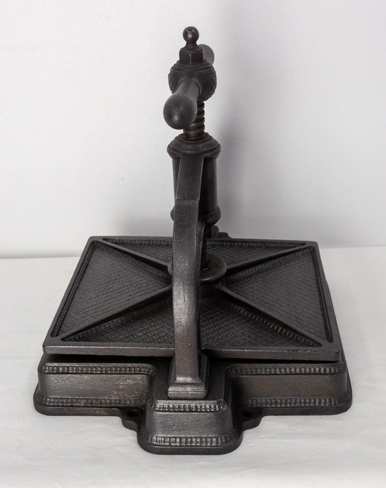 Antique Workshop Book Press Wrought Iron, France, Circa 1850 photo 646.0
