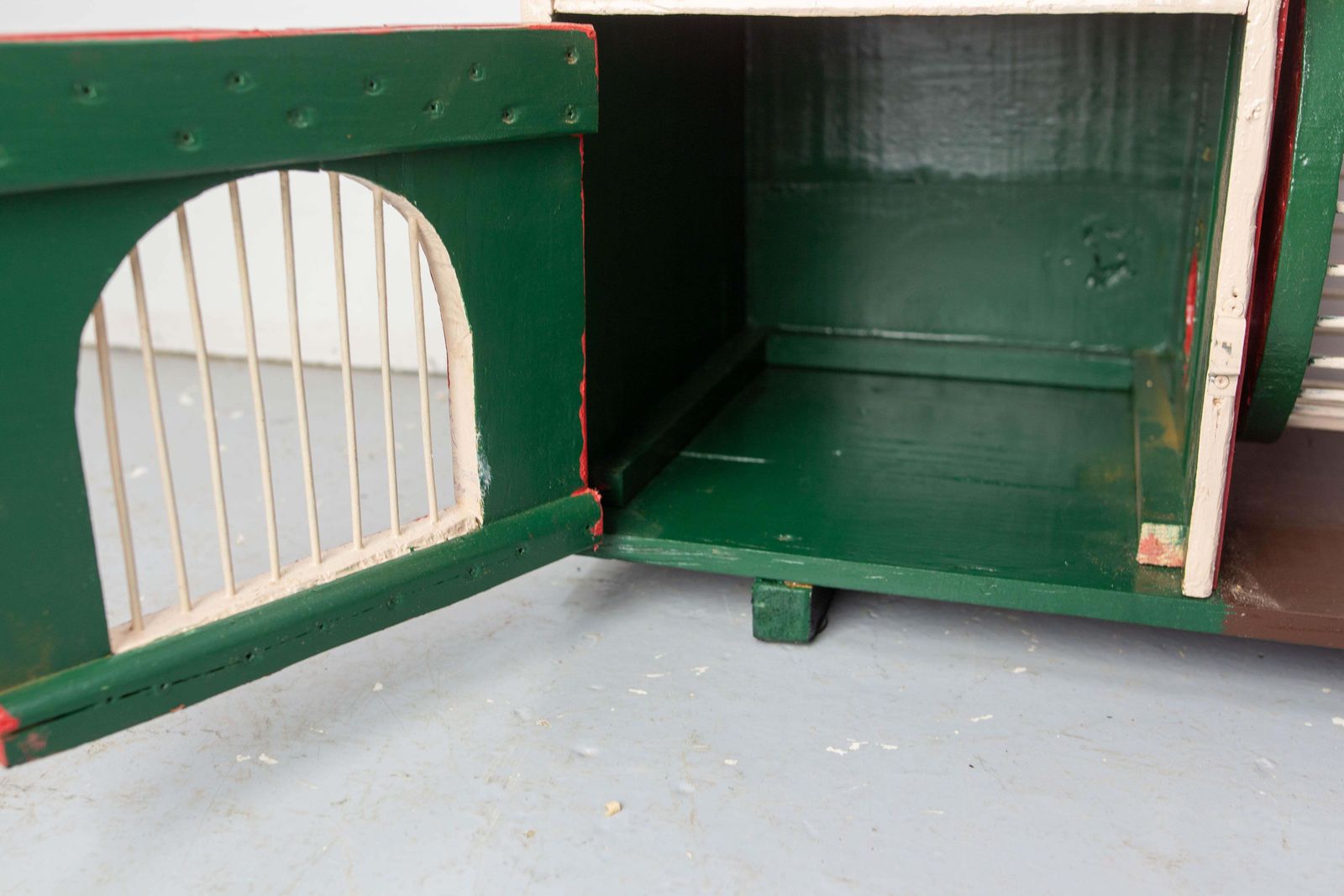 photo furniture French Painted Garden House For Gerbils Or Small Pets Circa 1970