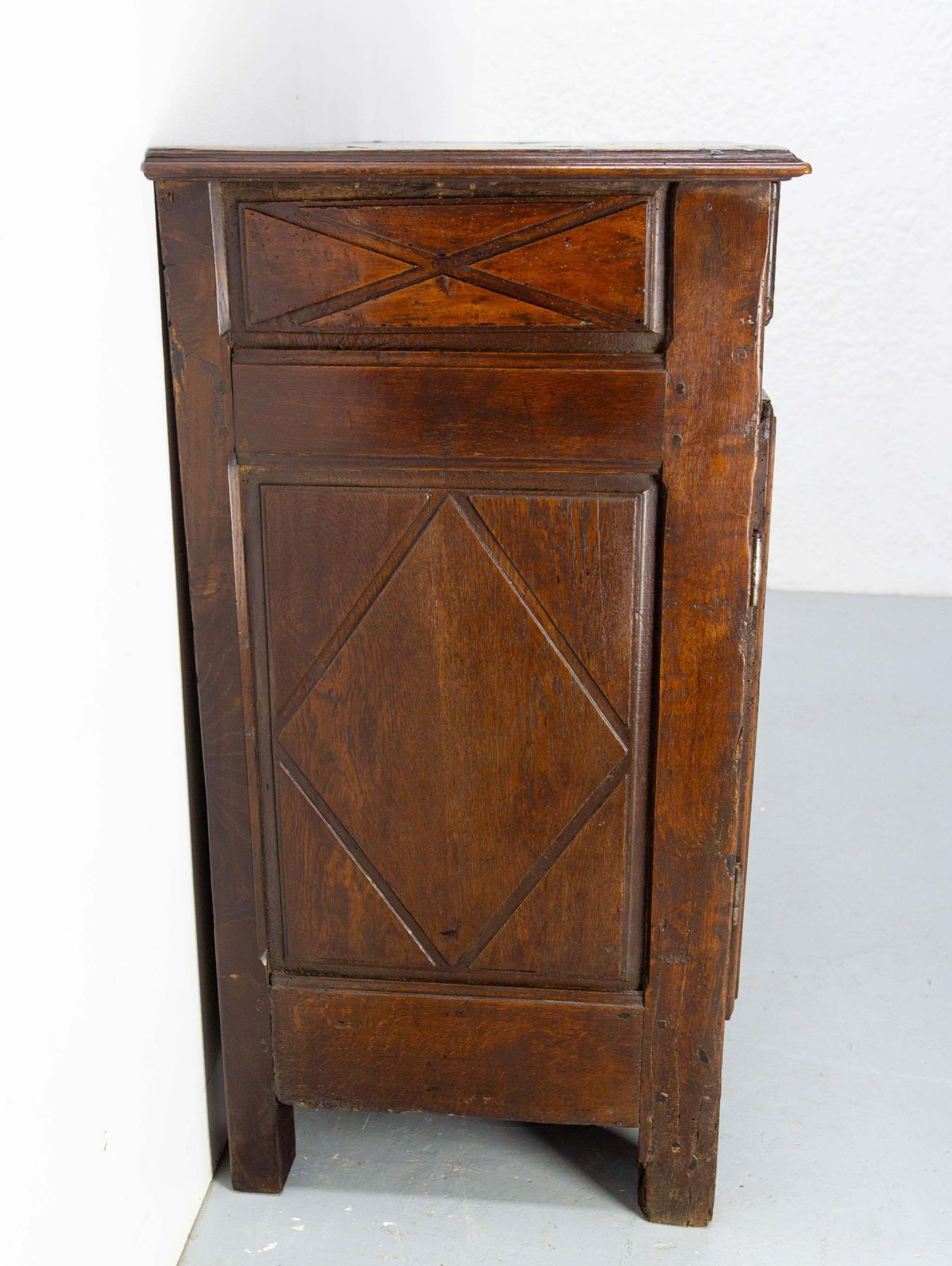 French Antique Oak & Wrought Iron Buffet Country Style 18th Century photo 1980.0