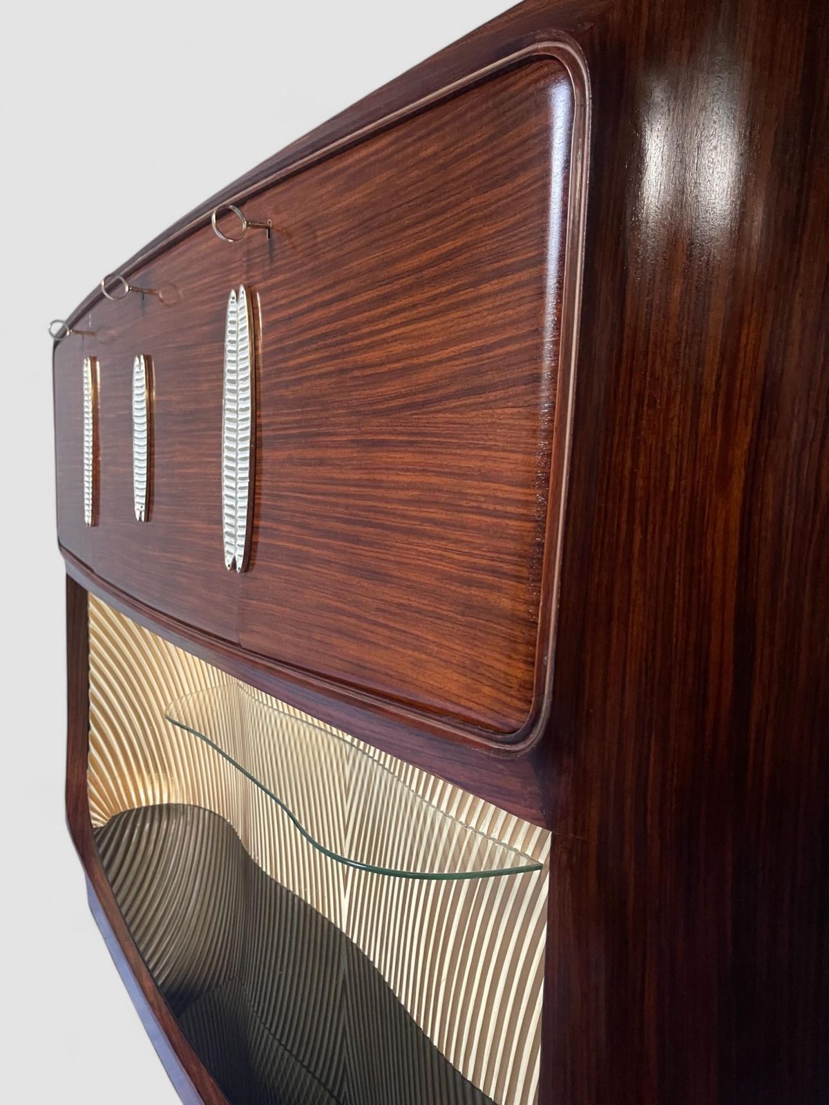 photo vinterior Italian Mid Century Teak Sideboard Or Bar Cabinet Designed Vittorio Dassi, 1950s