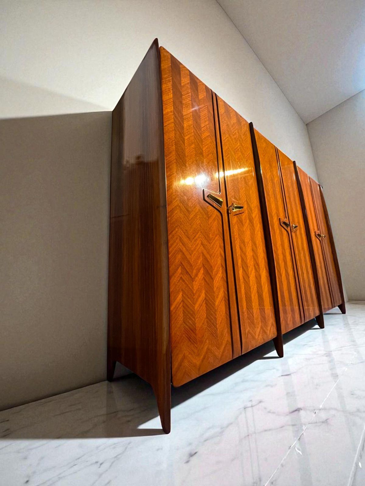 Italian Mid Century Wardrobe Or Armoire By La Permanente Mobili Cantù, 1950s photo vintage