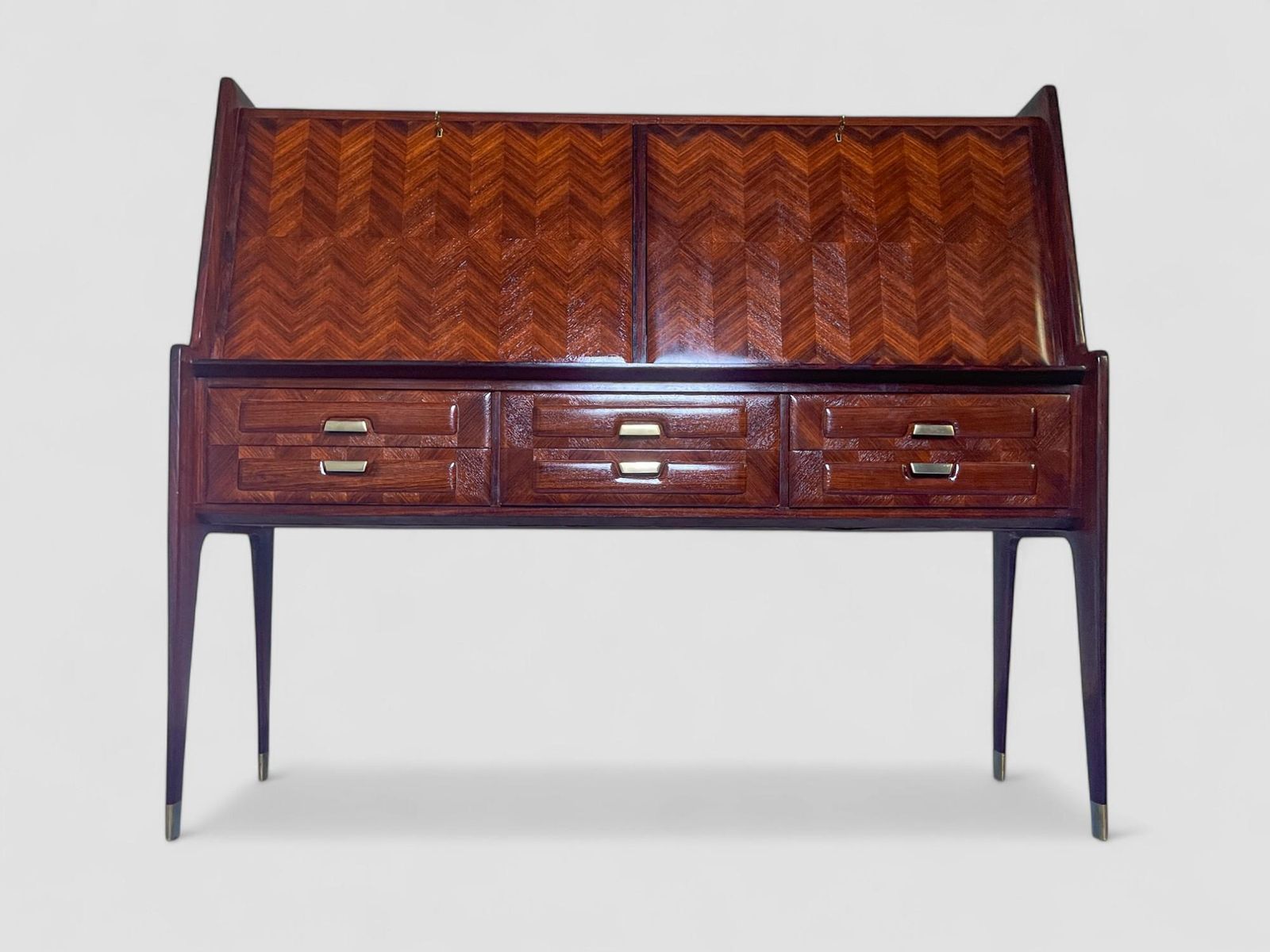 Italian Midcentury Sideboard Or Cabinet Bar Designed By Vittorio Dassi, 1950s photo Furniture