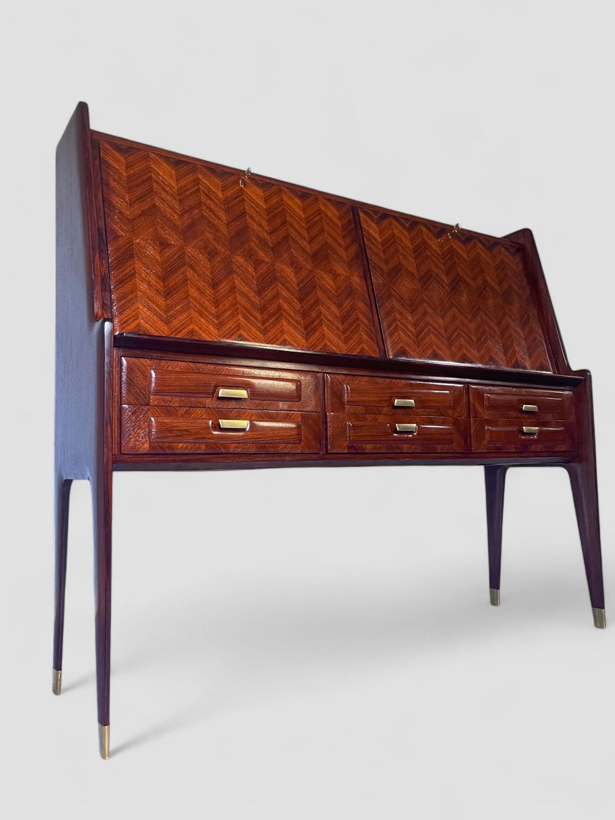 photo vintage Italian Midcentury Sideboard Or Cabinet Bar Designed By Vittorio Dassi, 1950s