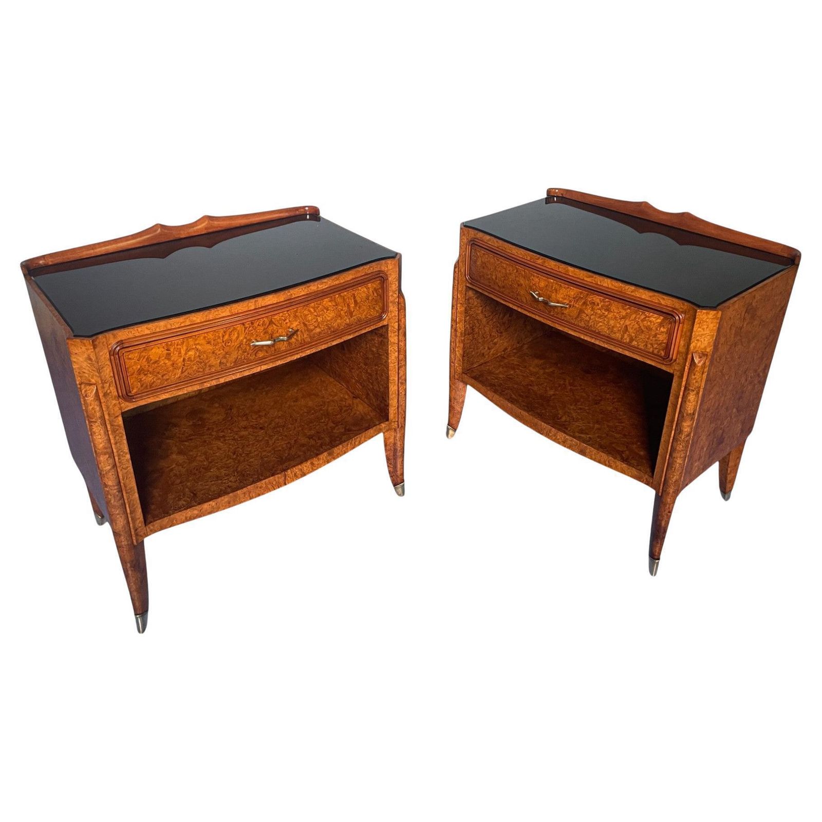 Italian Mid Century Night Stands, Set Of 2, Attributed To Paolo Buffa, 1950s photo furniture