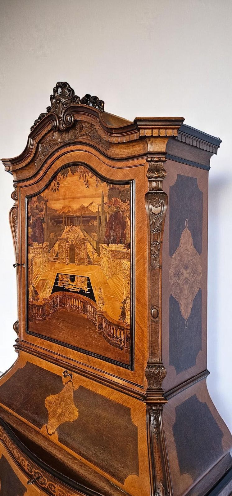 Italian Midcentury Sideboard Or Trumeau Inlaid By Pietro Ferrario, Italy 1946 photo buy