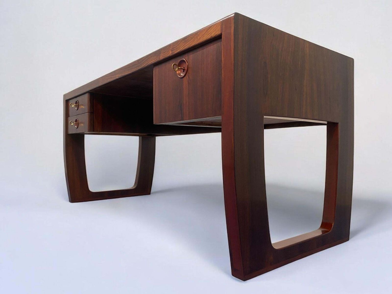 Italian Mid Century Executive Table Desk Designed By Paolo Buffa In 1950s photo vinterior