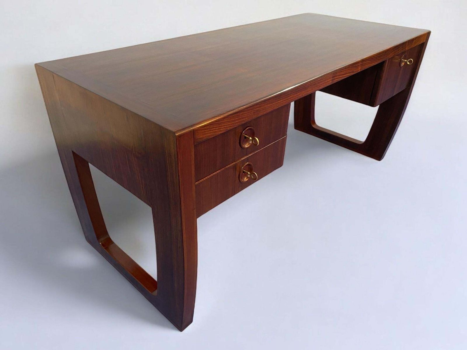 Italian Mid Century Executive Table Desk Designed By Paolo Buffa In 1950s photo vintage