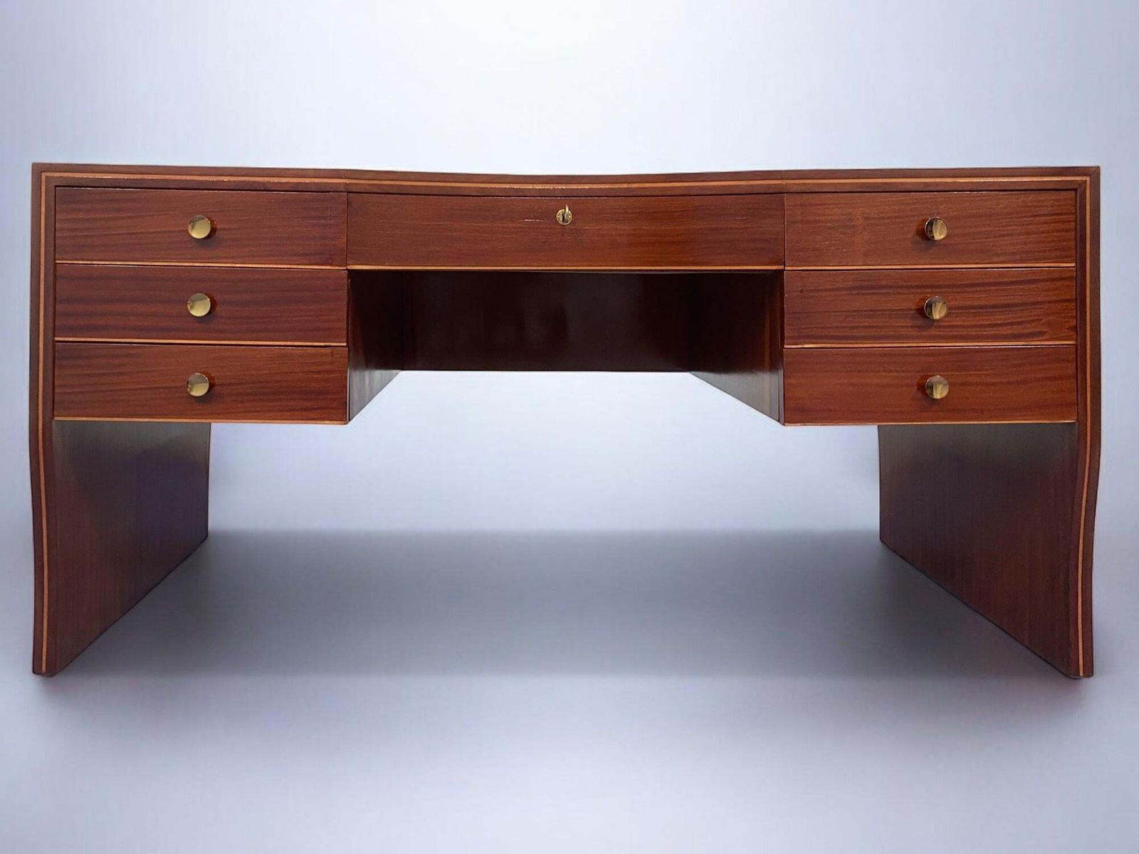 Italian Mid Century Executive Table Desk  Designed By Osvaldo Borsani, 1940 photo 7366.0
