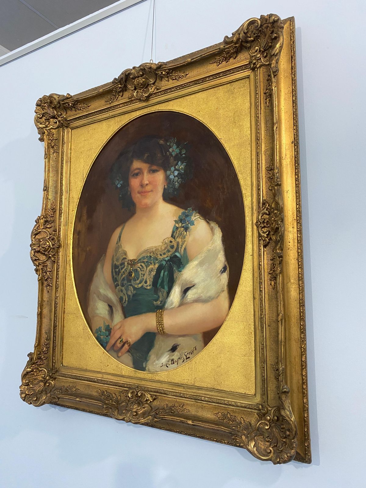 photo furniture Dipinto A Olio "Ritratto Di Donna" Firmato Suzanne Daynes Grassot, Francia 1920