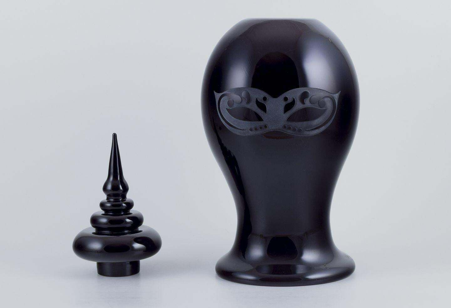 Roberto Cavalli For Murano. Floor Vase Made Of Black Art Glass. 21st C. photo furniture