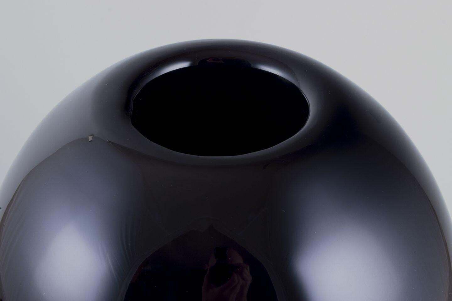 Roberto Cavalli For Murano. Floor Vase Made Of Black Art Glass. 21st C. photo vinterior