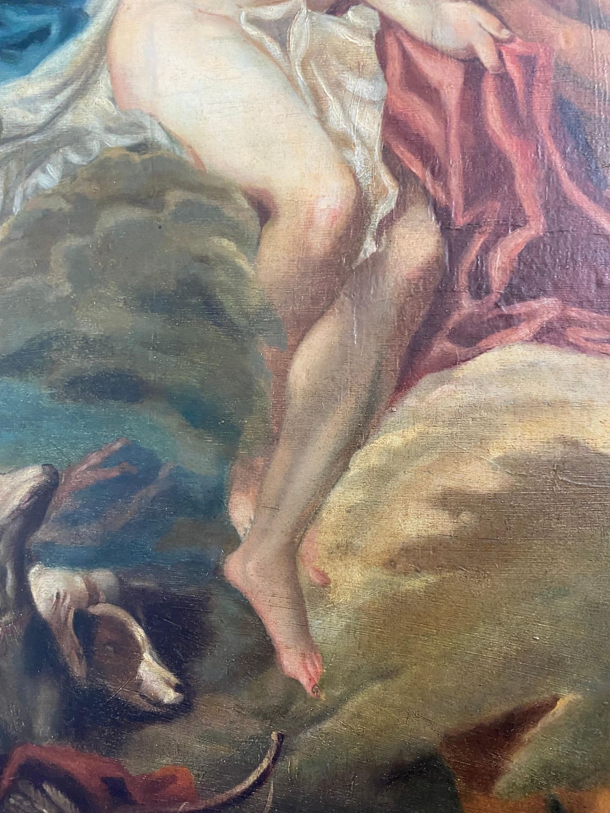 Antico Dipinto A Olio Francese Del Secolo XVII "Nello Stile Di Francois Boucher photo 973.0