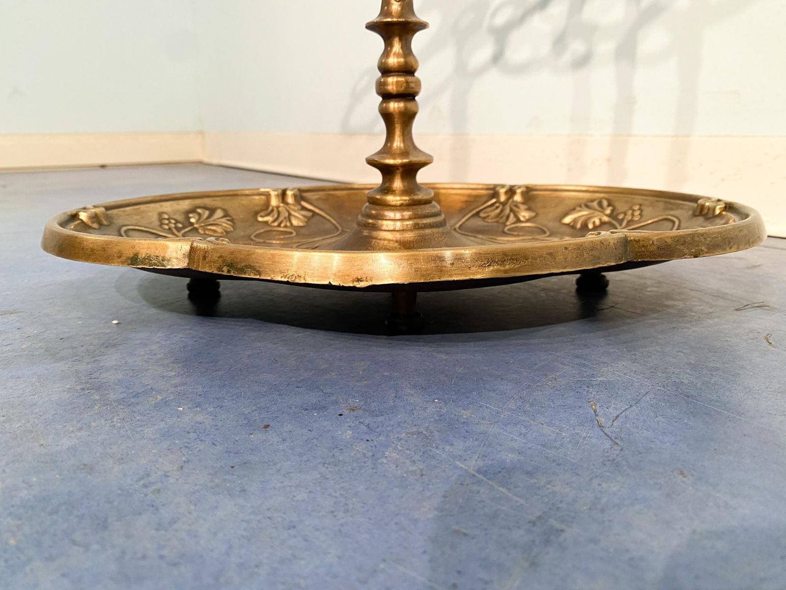Home Decor Italian Art Nouveau Liberty Brass Umbrella Stand, 1930s photo