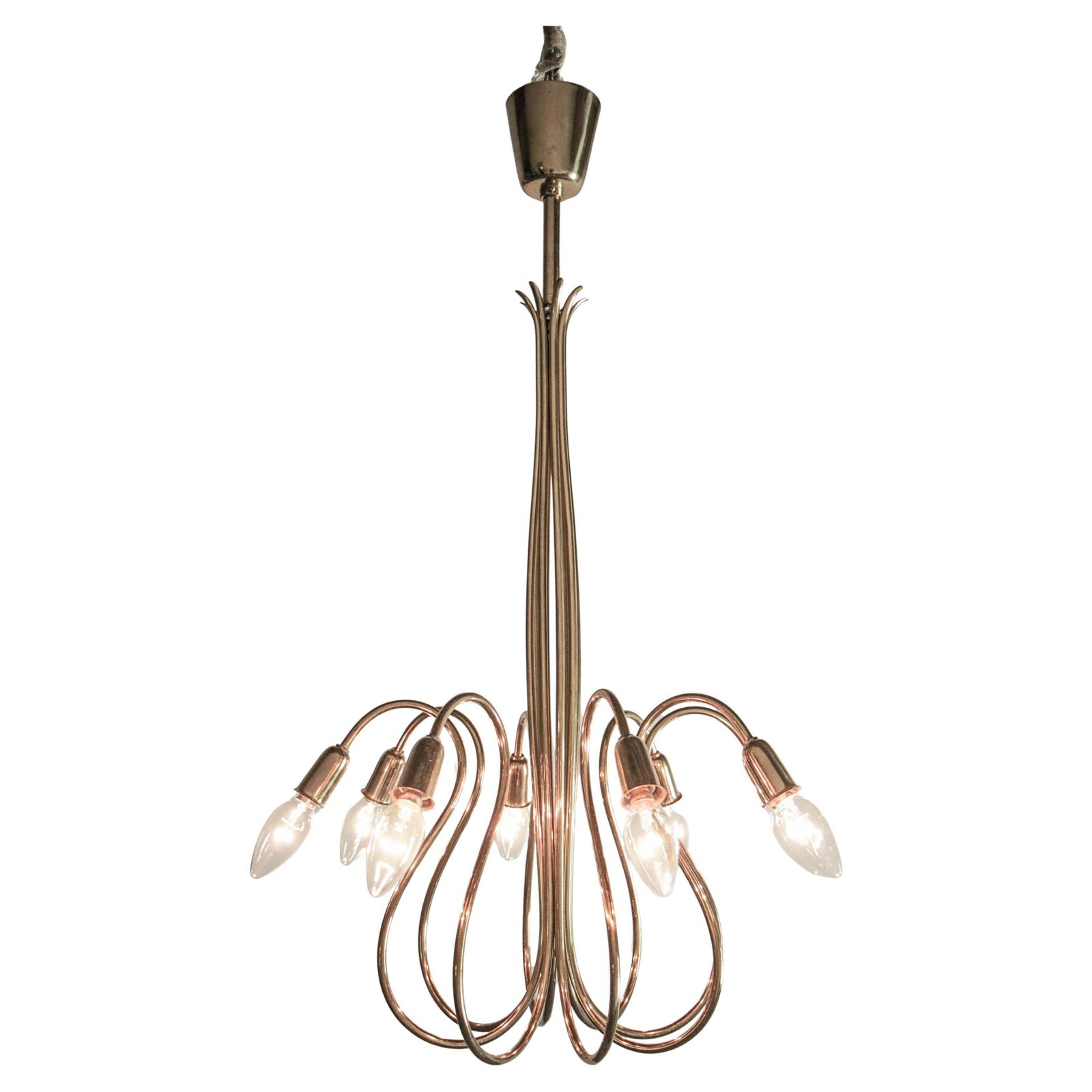 Austrian Mid Century Octopus Chandelier Attributed To J.T. Kalmar, 1950s