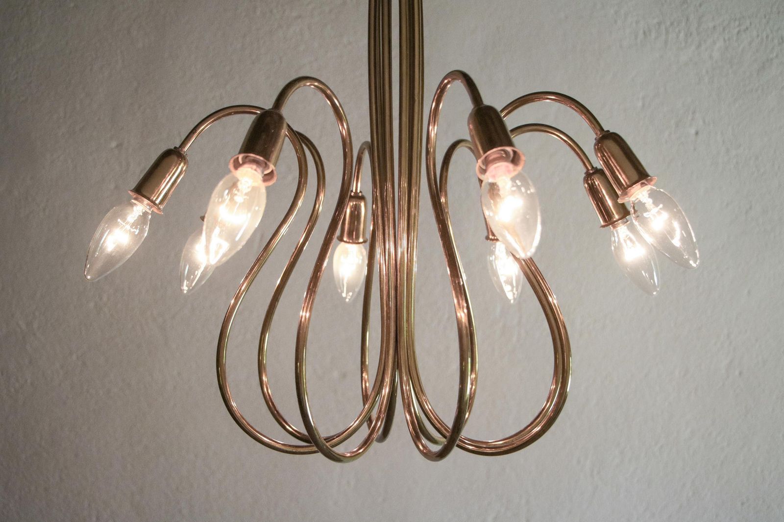 Austrian Mid Century Octopus Chandelier Attributed To J.T. Kalmar, 1950s photo Lighting