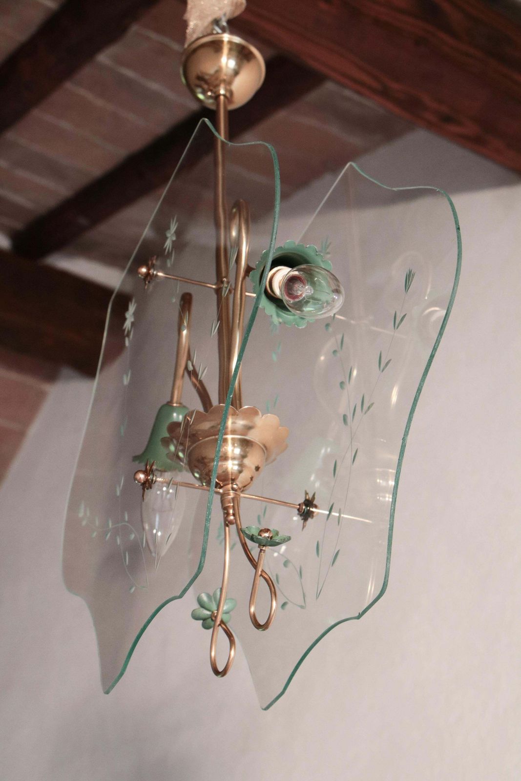 Italian Mid Century Chandelier By Pietro Chiesa For Fontana Arte, 1940s photo vinterior