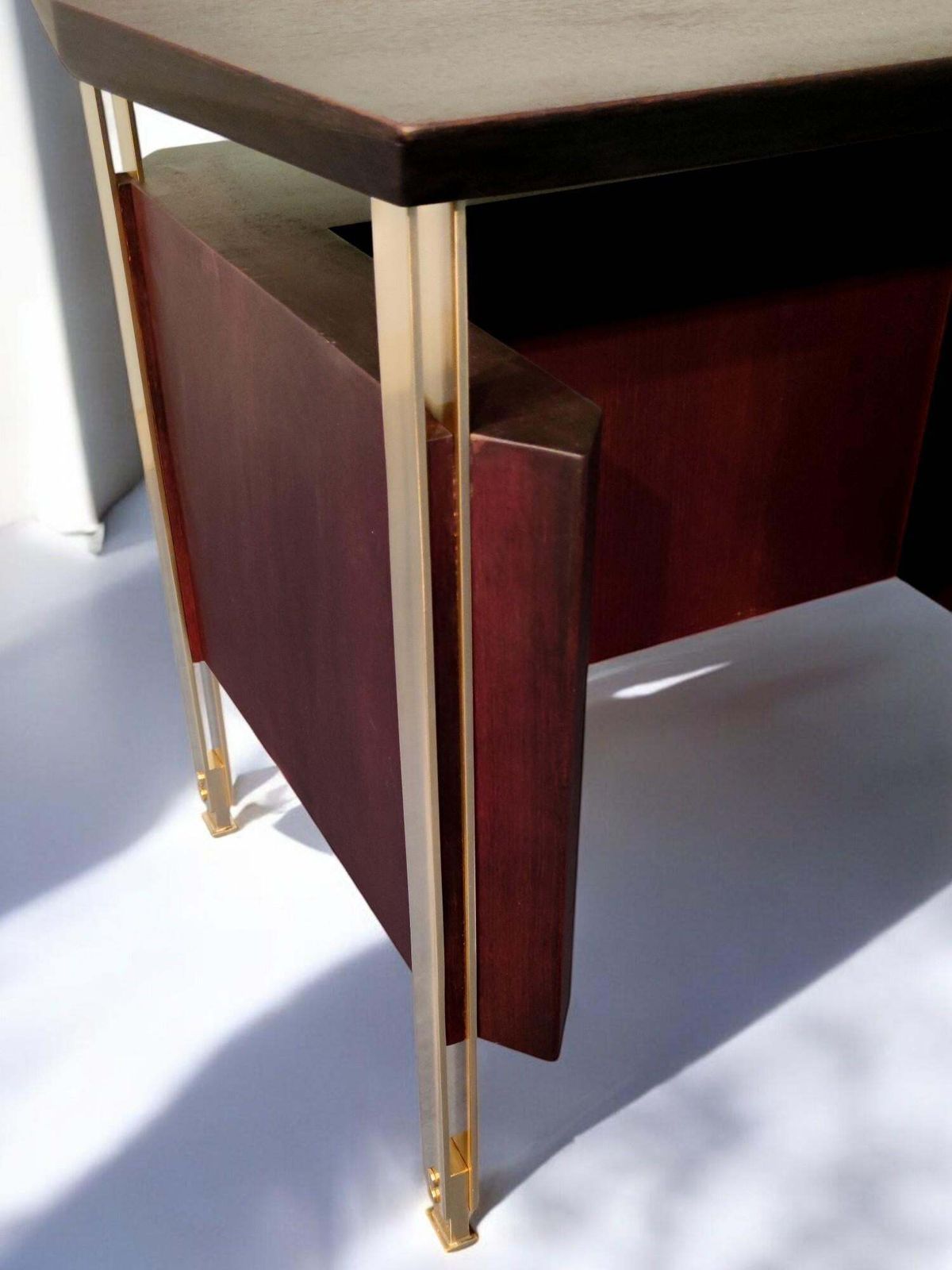 photo for sale Italian Mid Century Modern Executive Table Desk By Vittorio Dassi, 1960s