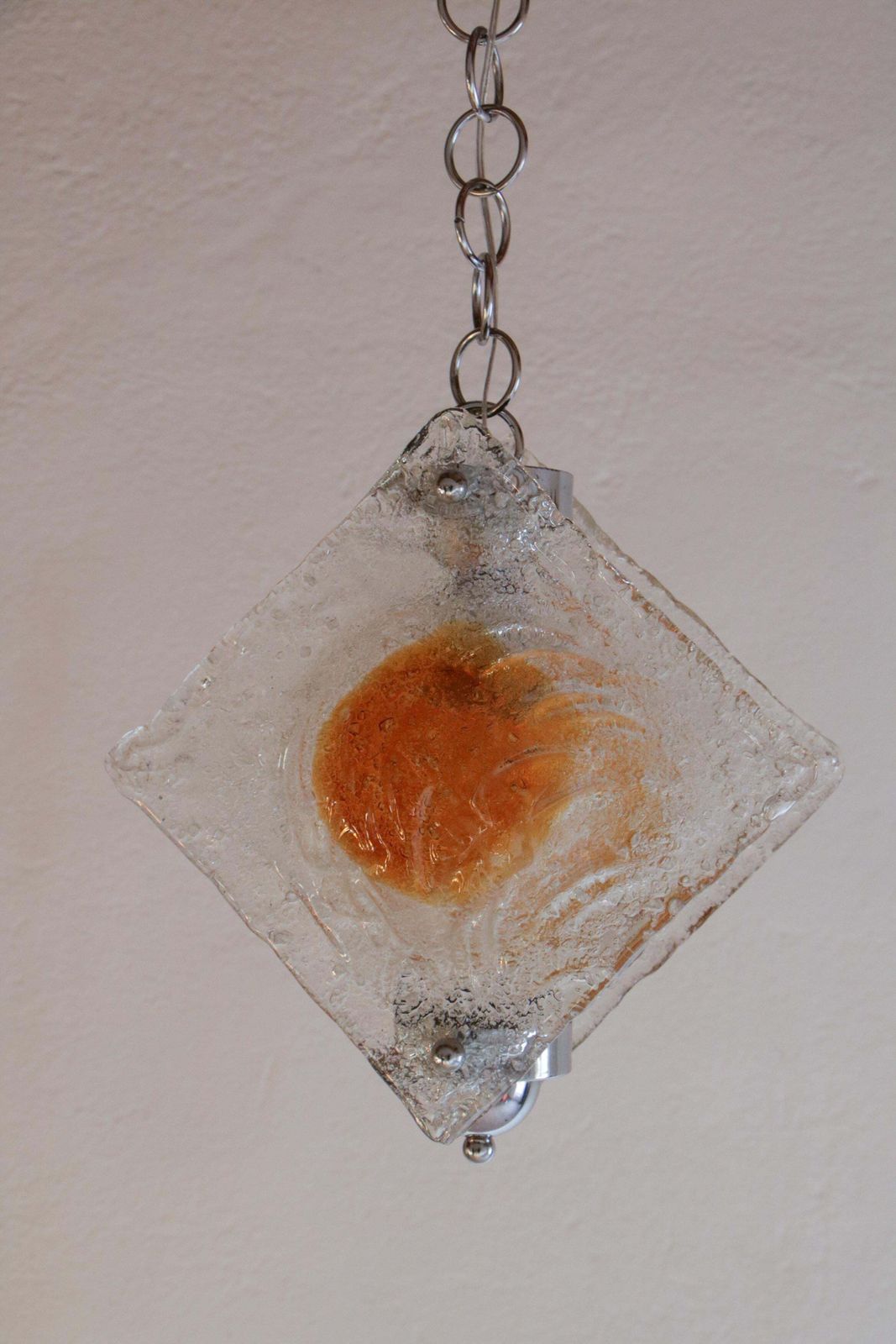 Italian Mid Century Murano Glass Pendant Lamp Per Mazzega, 1970s photo for sale