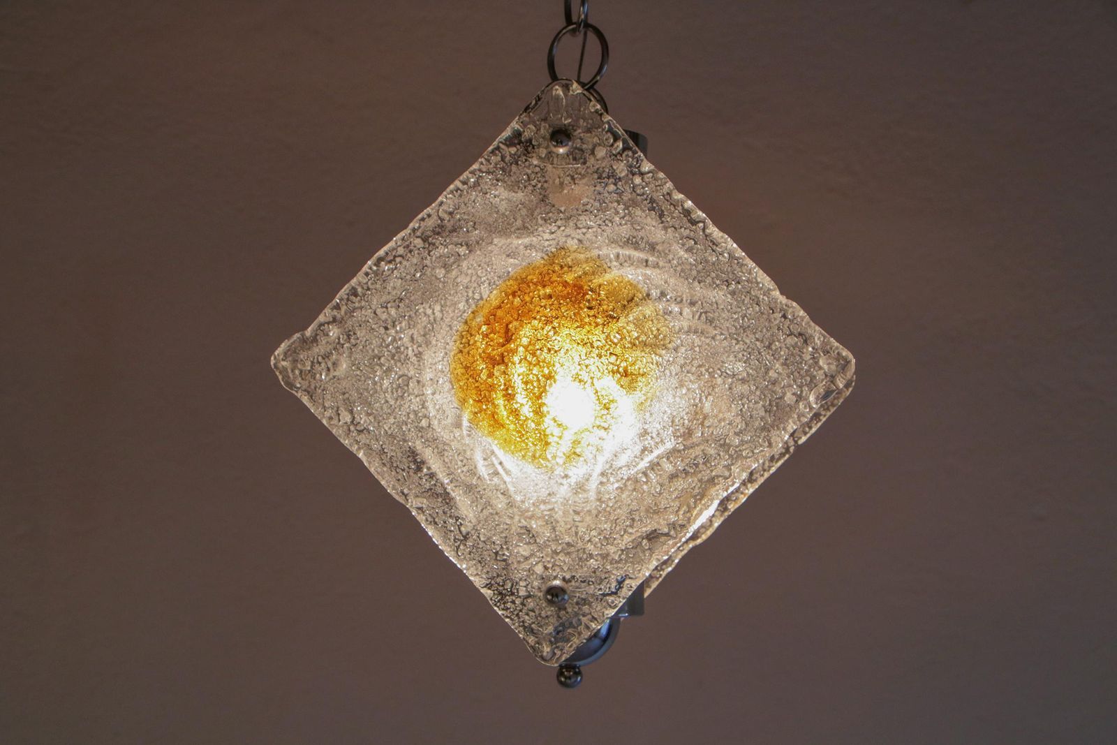 photo buy Italian Mid Century Murano Glass Pendant Lamp Per Mazzega, 1970s