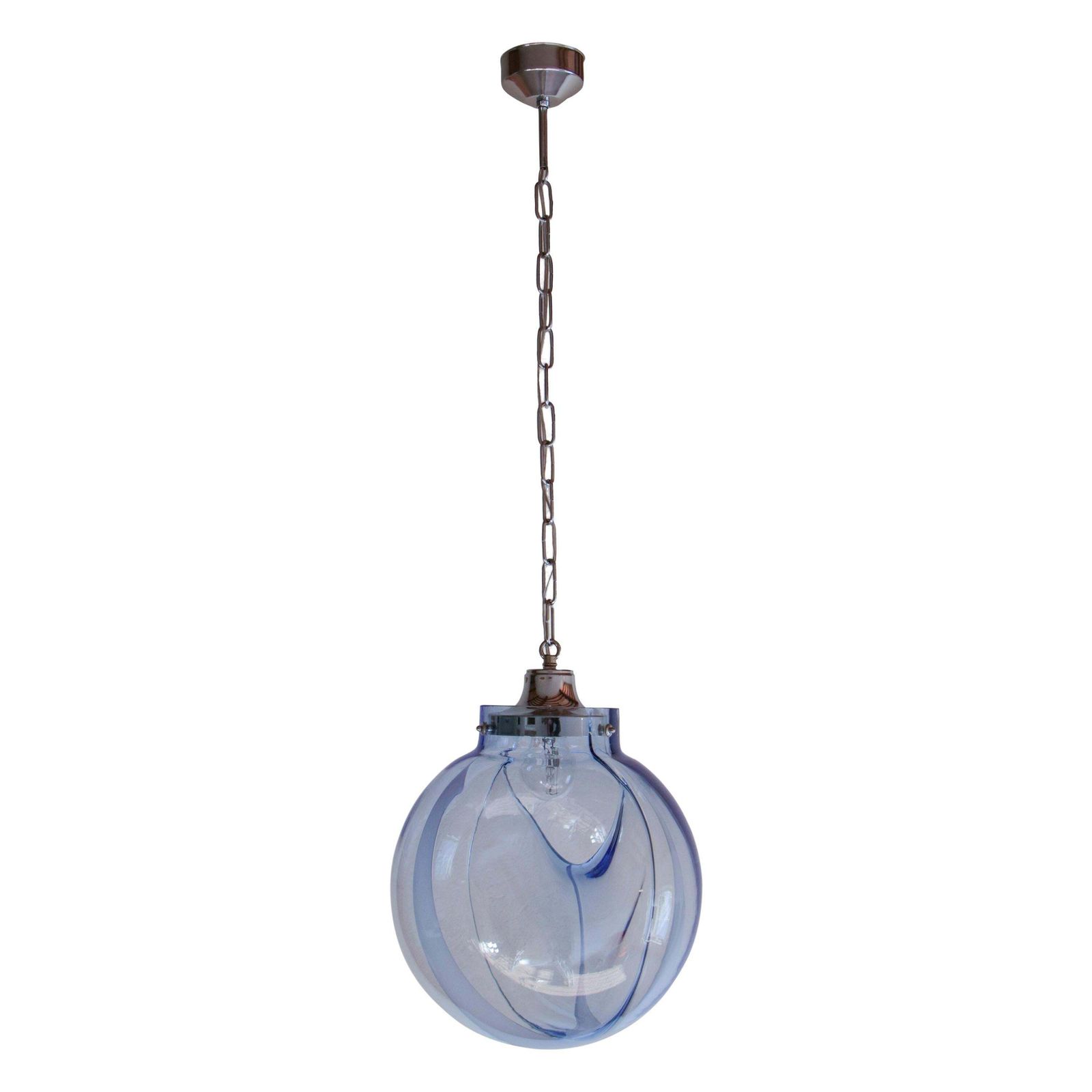 Italian Mid Century Murano Ball Glass Pendant Lamp By Toni Zuccheri, 1960s photo for sale
