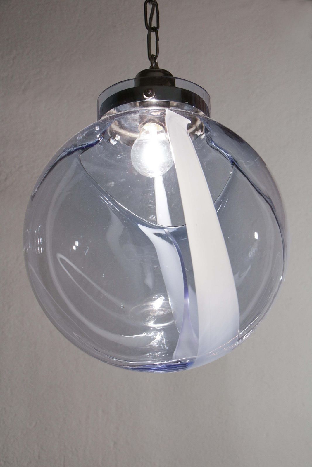 Italian Mid Century Murano Ball Glass Pendant Lamp By Toni Zuccheri, 1960s photo 1600.0