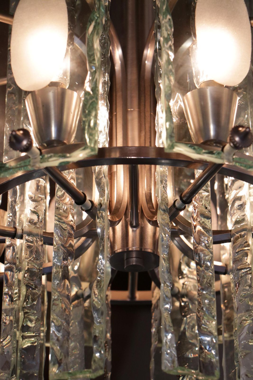 photo furniture Italian Mid Century  Chandelier Attributed To Fontana Arte  , 1950s
