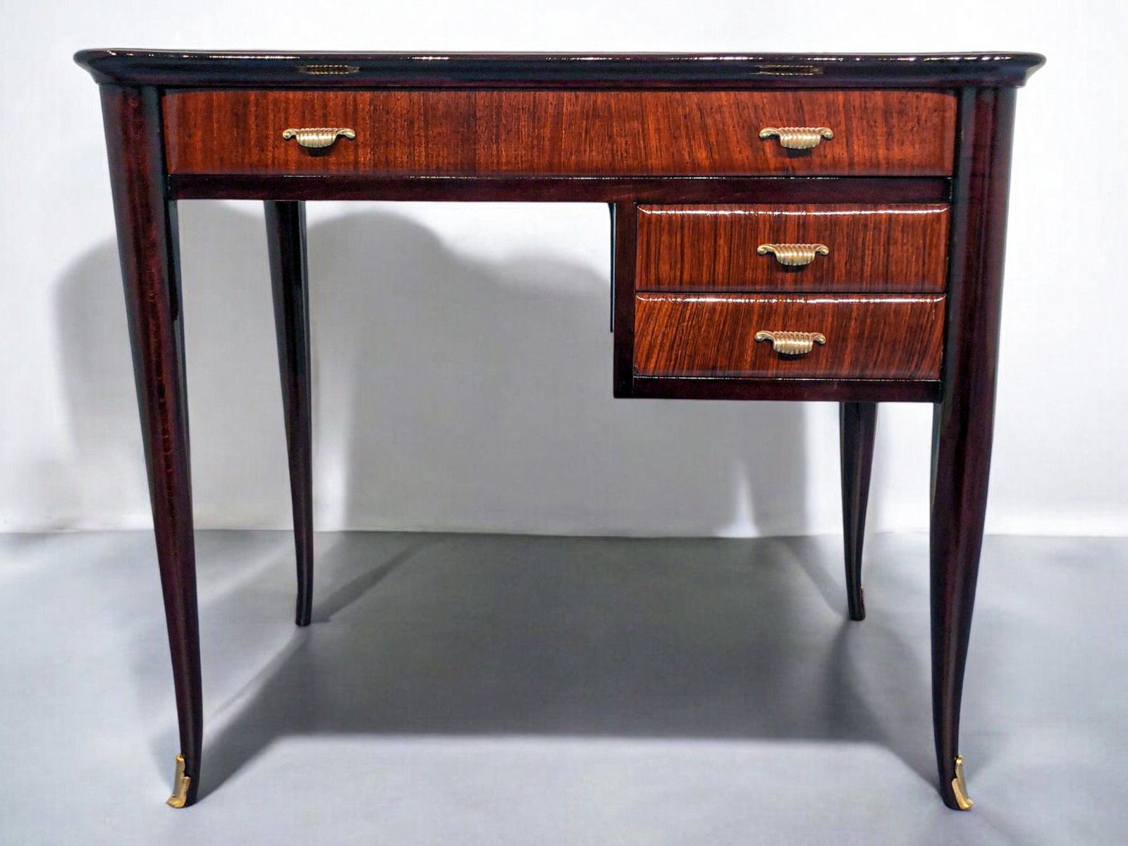 Italian Mid Century Modern Small Desk And Chair Attributed To Paolo Buffa, 1950s photo for sale