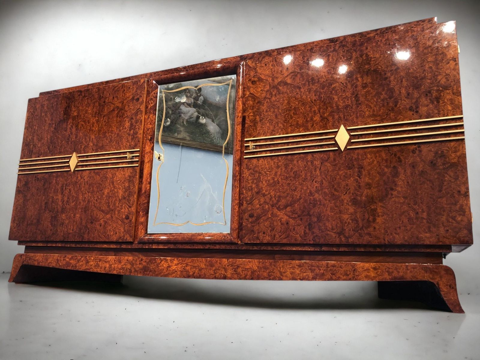 French Art Deco Thuya Sideboard, 1940s photo Furniture