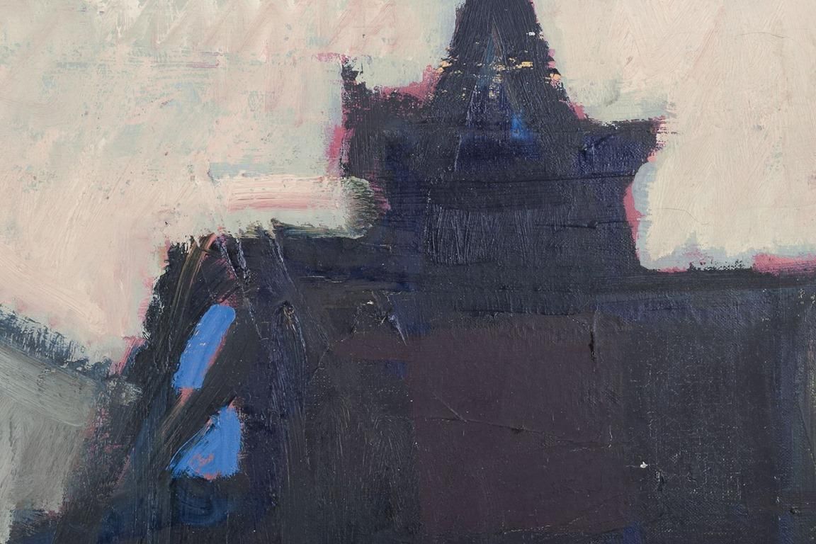 Peer Lorentz Dahl, Norwegian Danish Artist. Oil On Canvas. View Of A Church. photo for sale