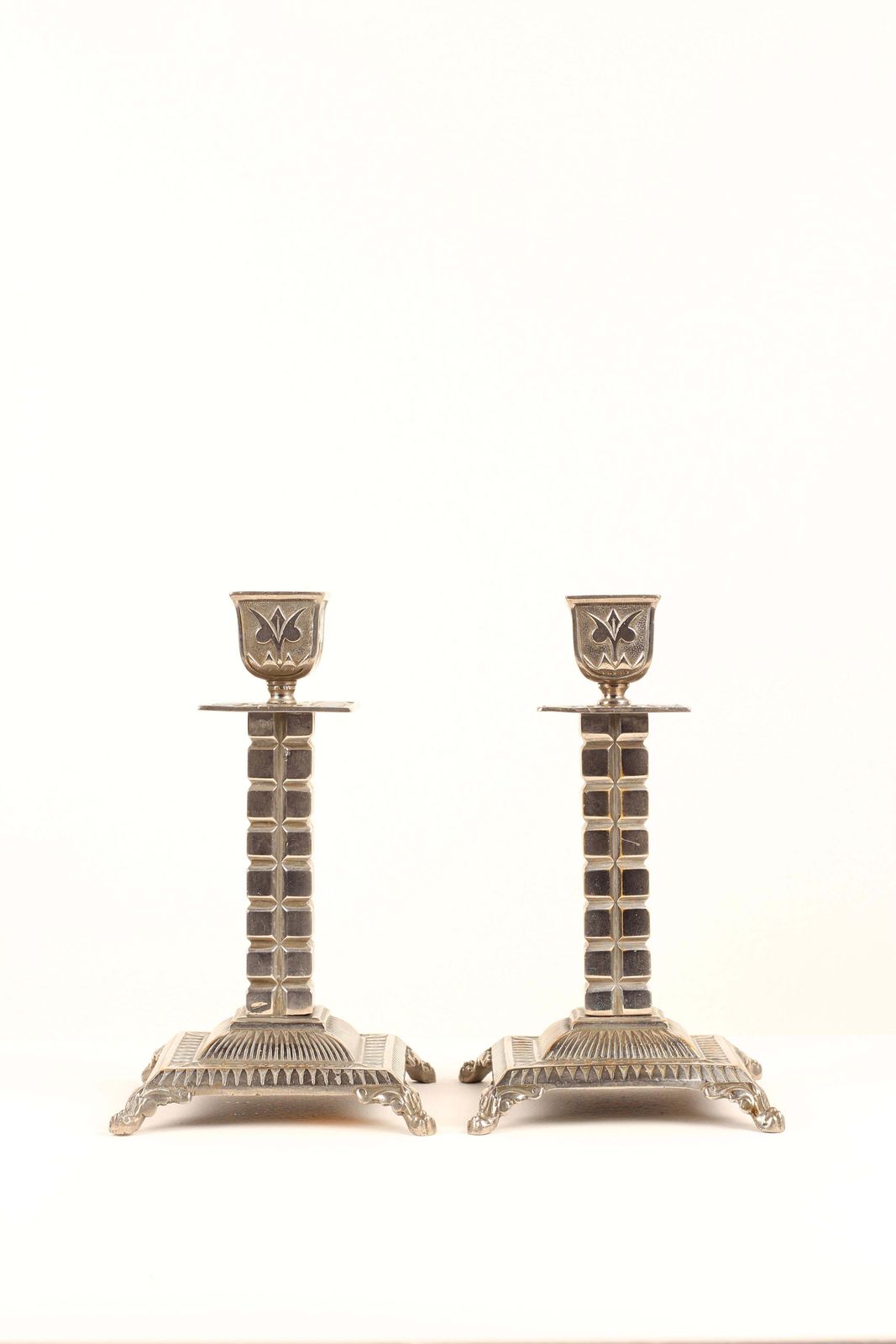 Silver Plated Candlesticks By William Tonks And Sons, Late 19th Century photo furniture