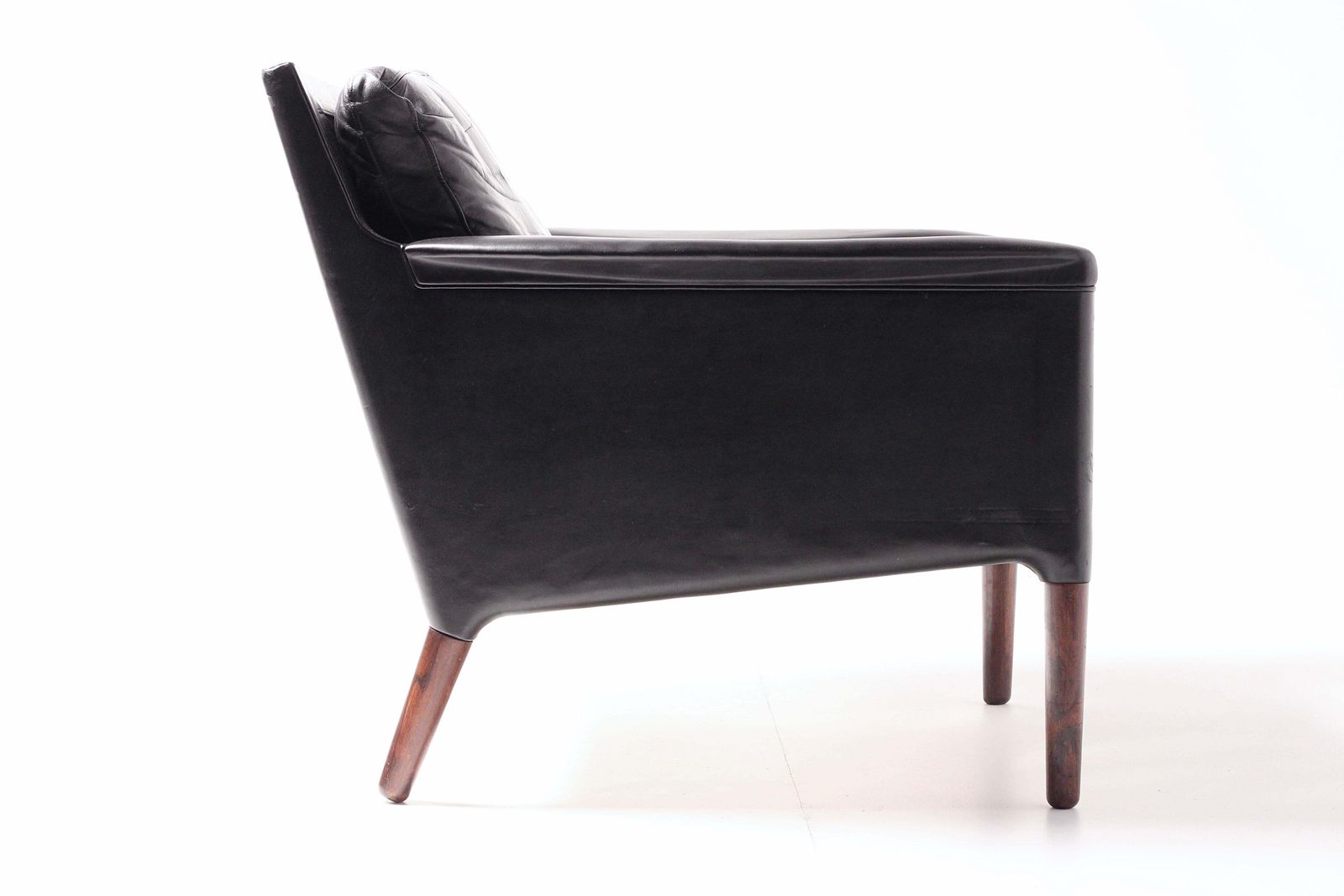 Furniture Kurt østervig Model 55 Black Leather Lounge Chair  Danish Mid Century Design photo