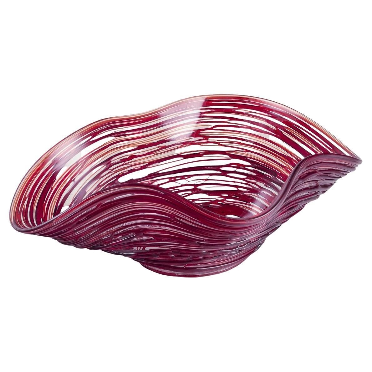 Enrico Cammozzo, Vetro Artistico Murano. Unique And Colossal Bowl In Art Glass.
