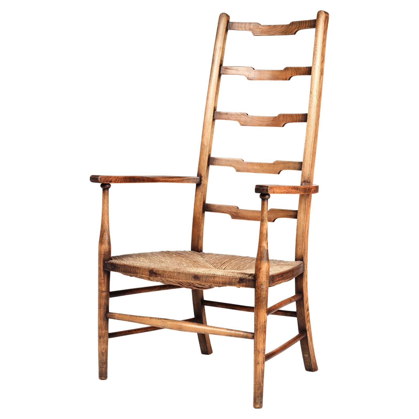 A Pair Of Arts And Crafts Ladder Back Chairs Early 1900’s England photo furniture