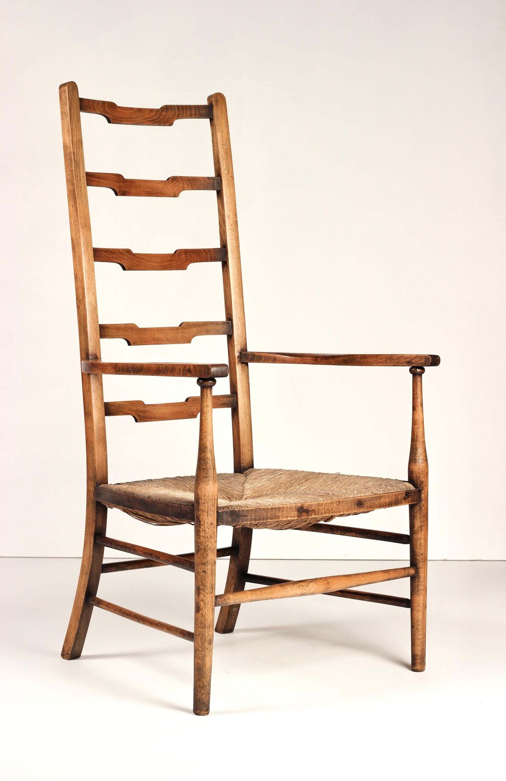 A Pair Of Arts And Crafts Ladder Back Chairs Early 1900’s England photo Furniture