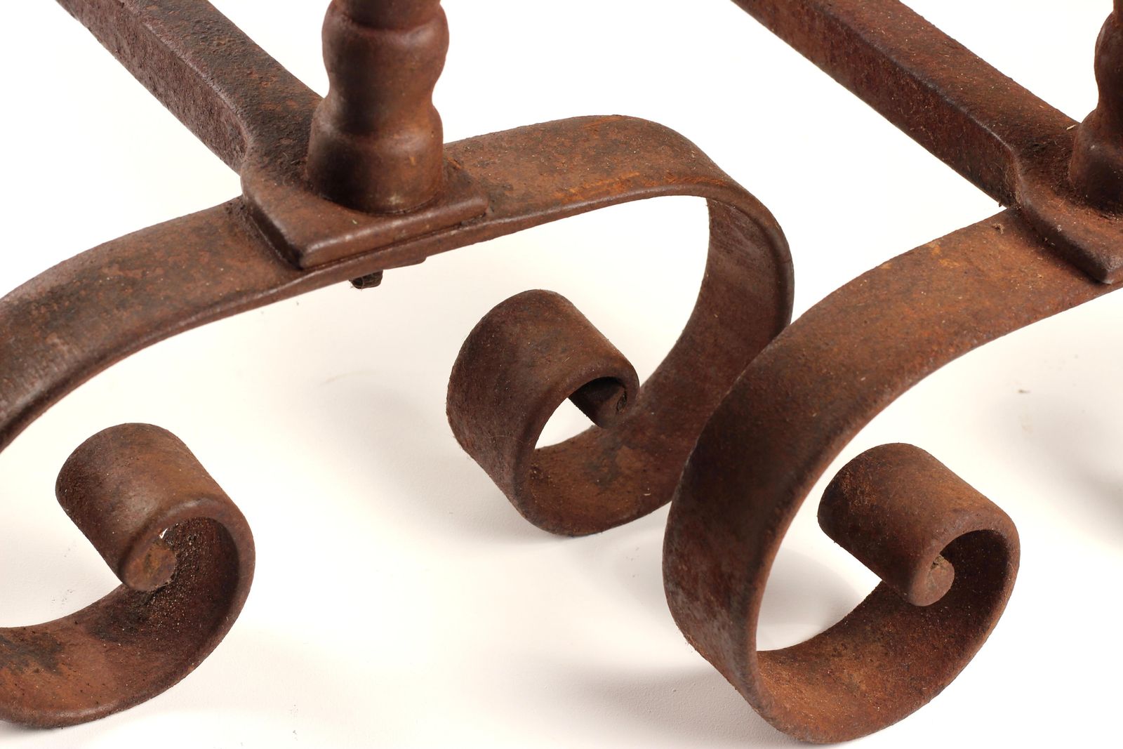 Wrought Iron Aesthetic Style 19th Century Andirons Or Firedogs Made In England photo buy