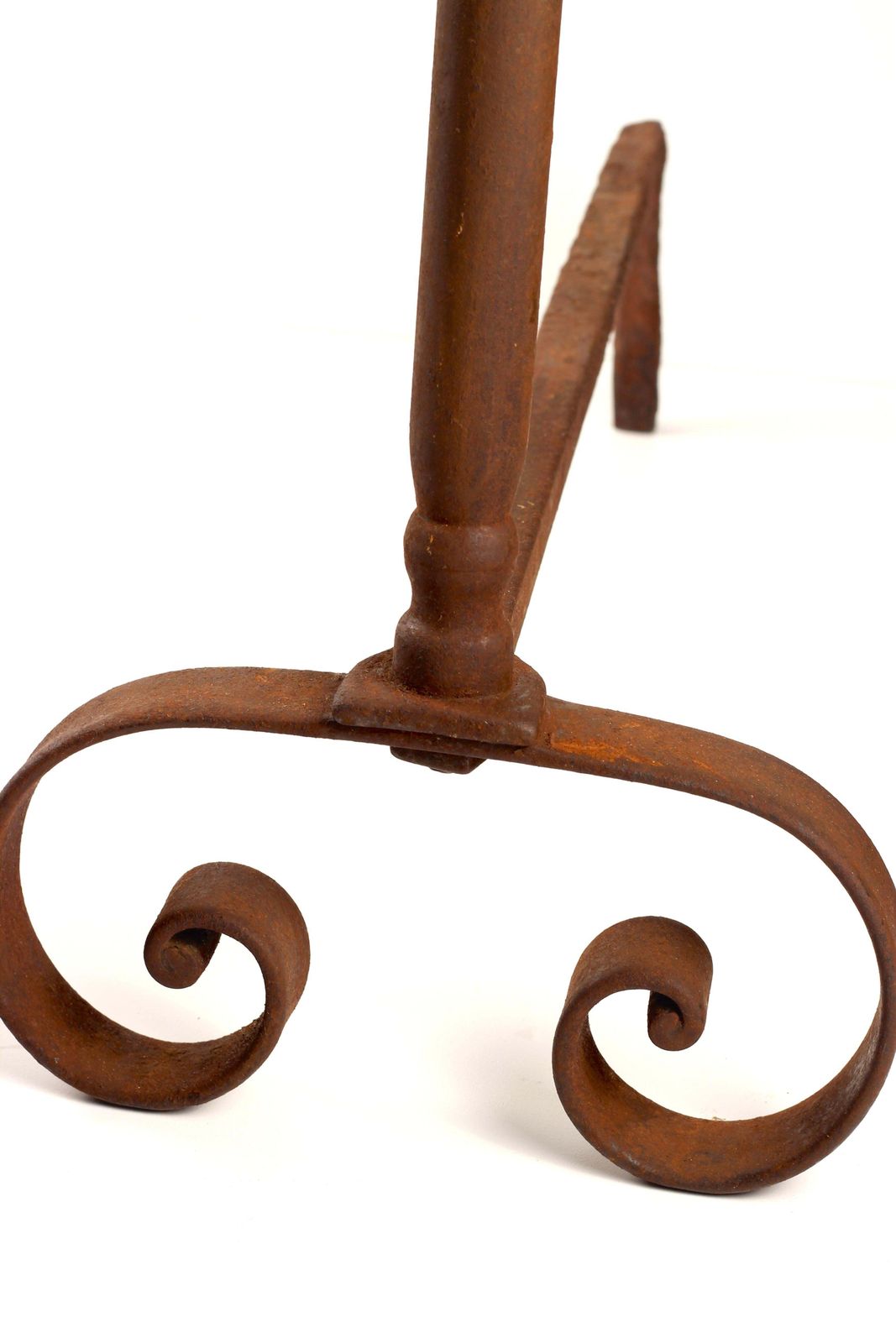 photo for sale Wrought Iron Aesthetic Style 19th Century Andirons Or Firedogs Made In England