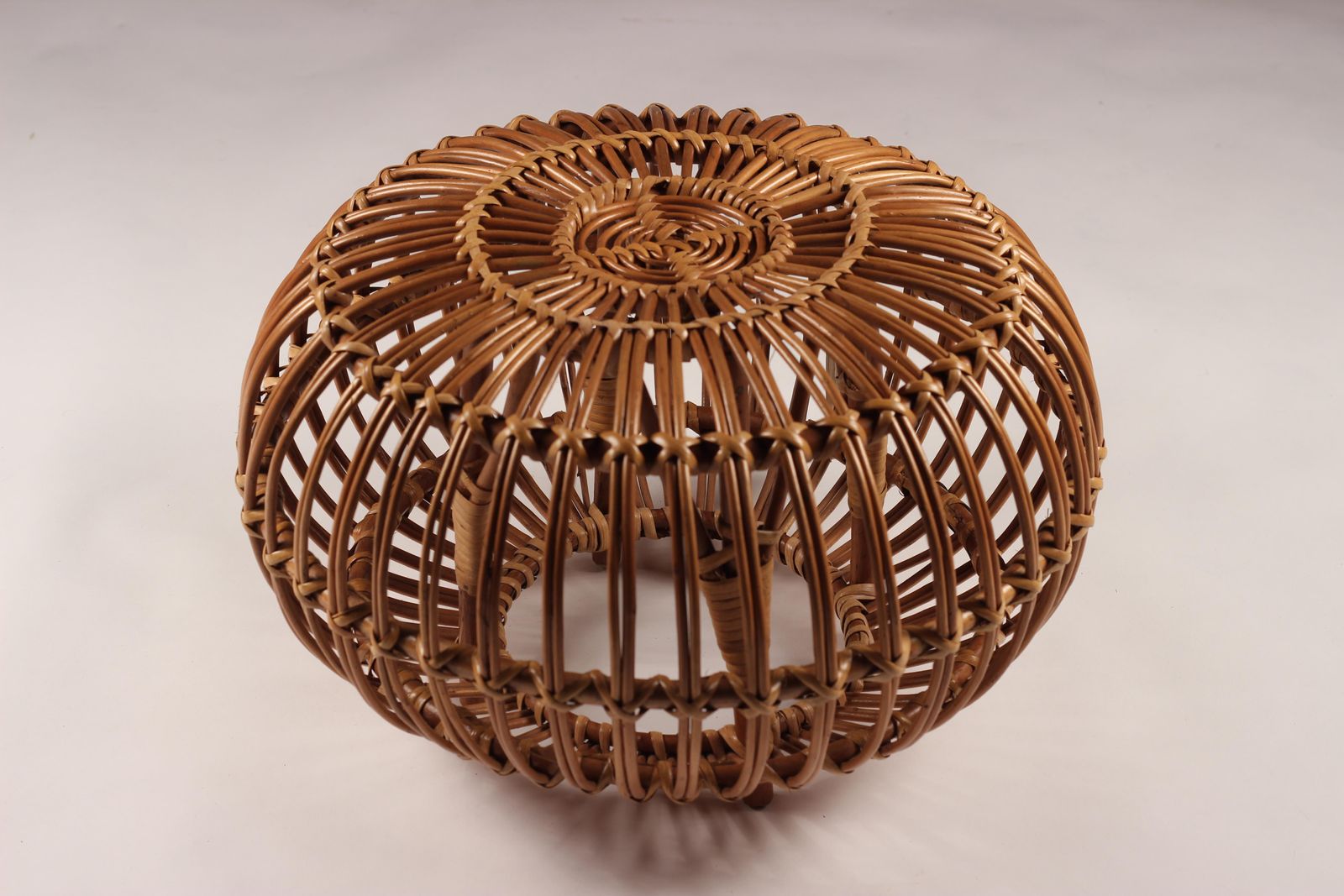 Franco Albini Wicker Ottoman, Stool Or Side Table photo Furniture
