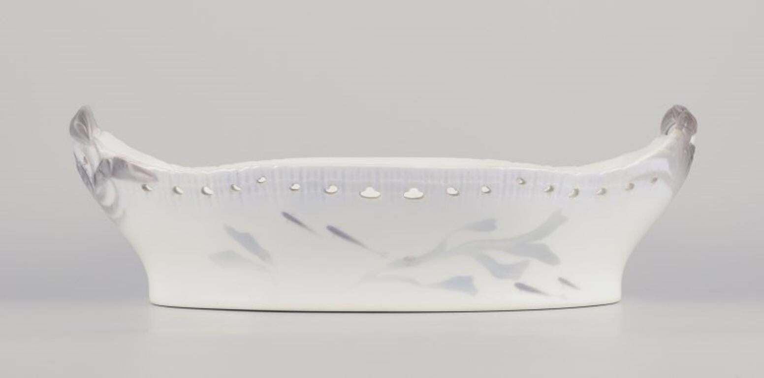 Royal Copenhagen, Large Art Nouveau Jardinière Modelled With Crabs. photo for sale