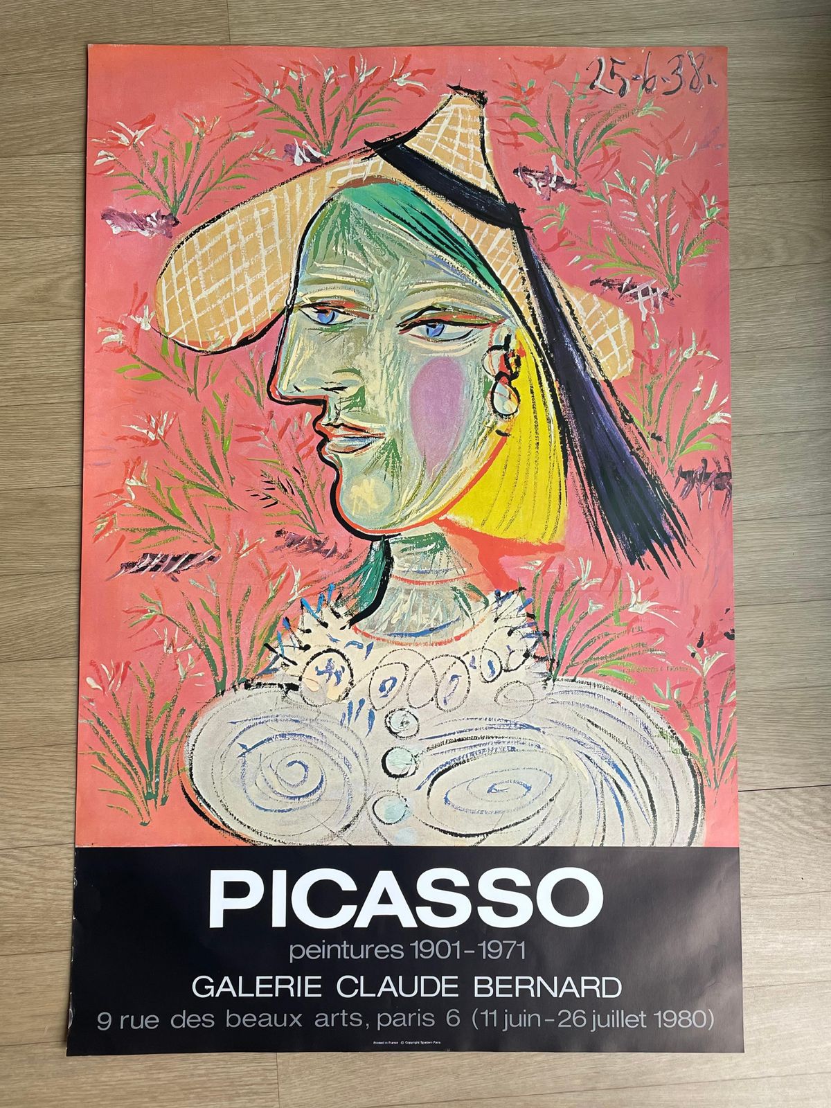 Pablo Picassopablo Picasso, Rare Vintage Original Poster1980 photo Art