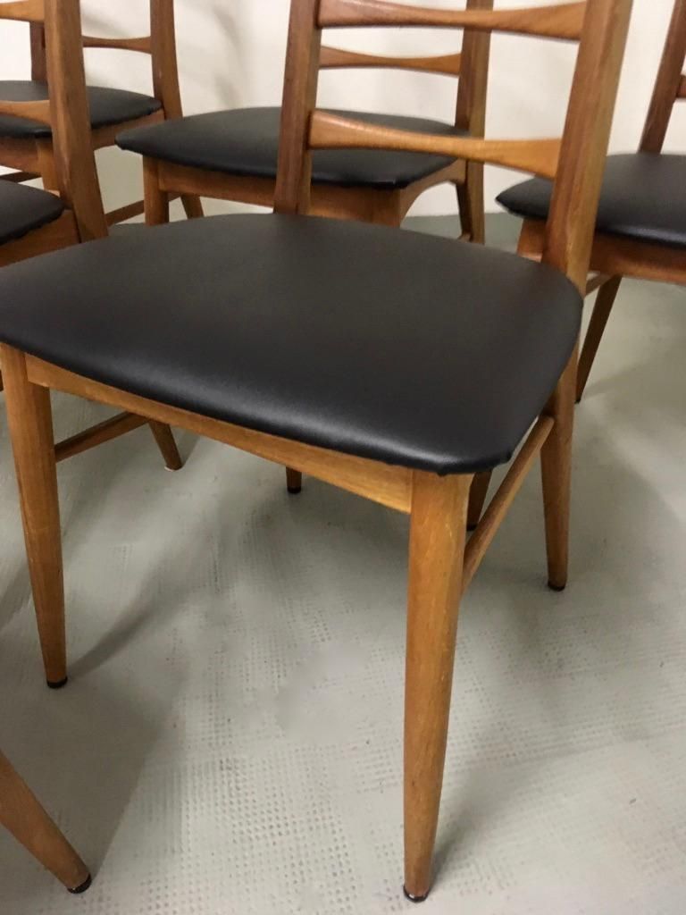 Set Of Six Teak Ladder Dining Chair By Niels Koefoed, Denmark, Circa 1960 photo 3614.0
