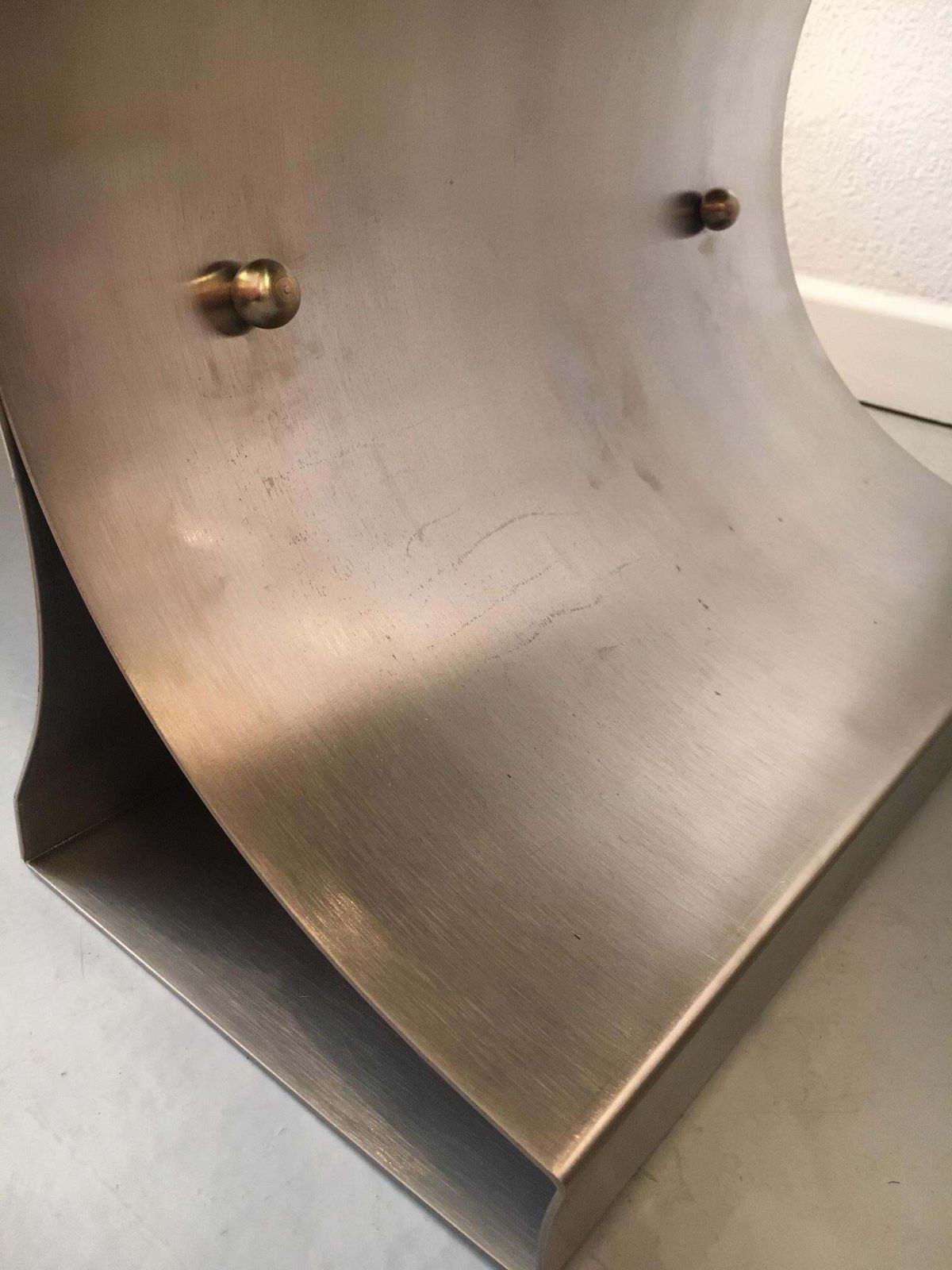 Stainless Steel Coffee Table By François Monnet Produced By Kappa, France 1970's photo vintage