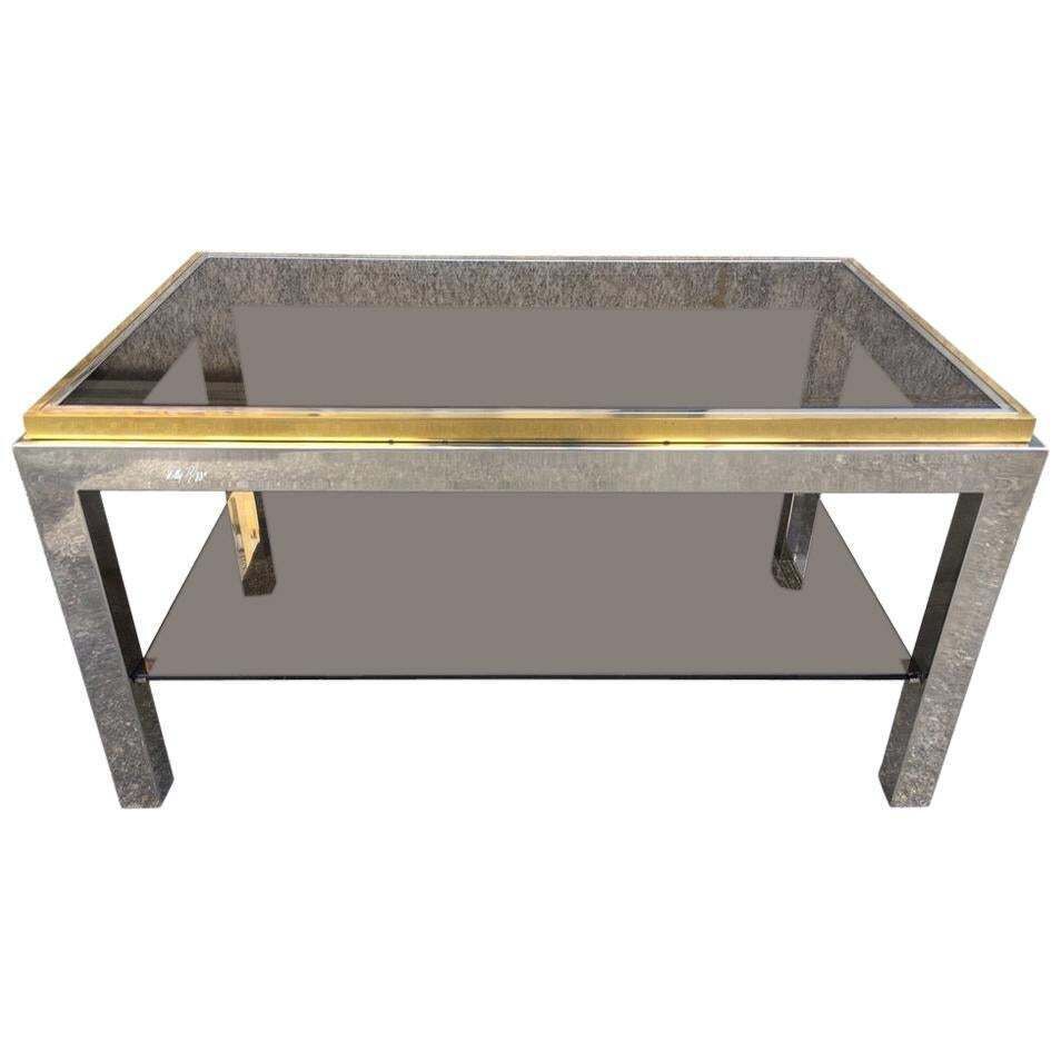 Signed "Flaminia" Side Table By Willy Rizzo, Italy, Circa 1970s