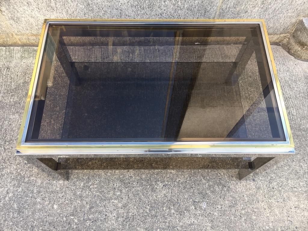 Signed "Flaminia" Side Table By Willy Rizzo, Italy, Circa 1970s photo for sale