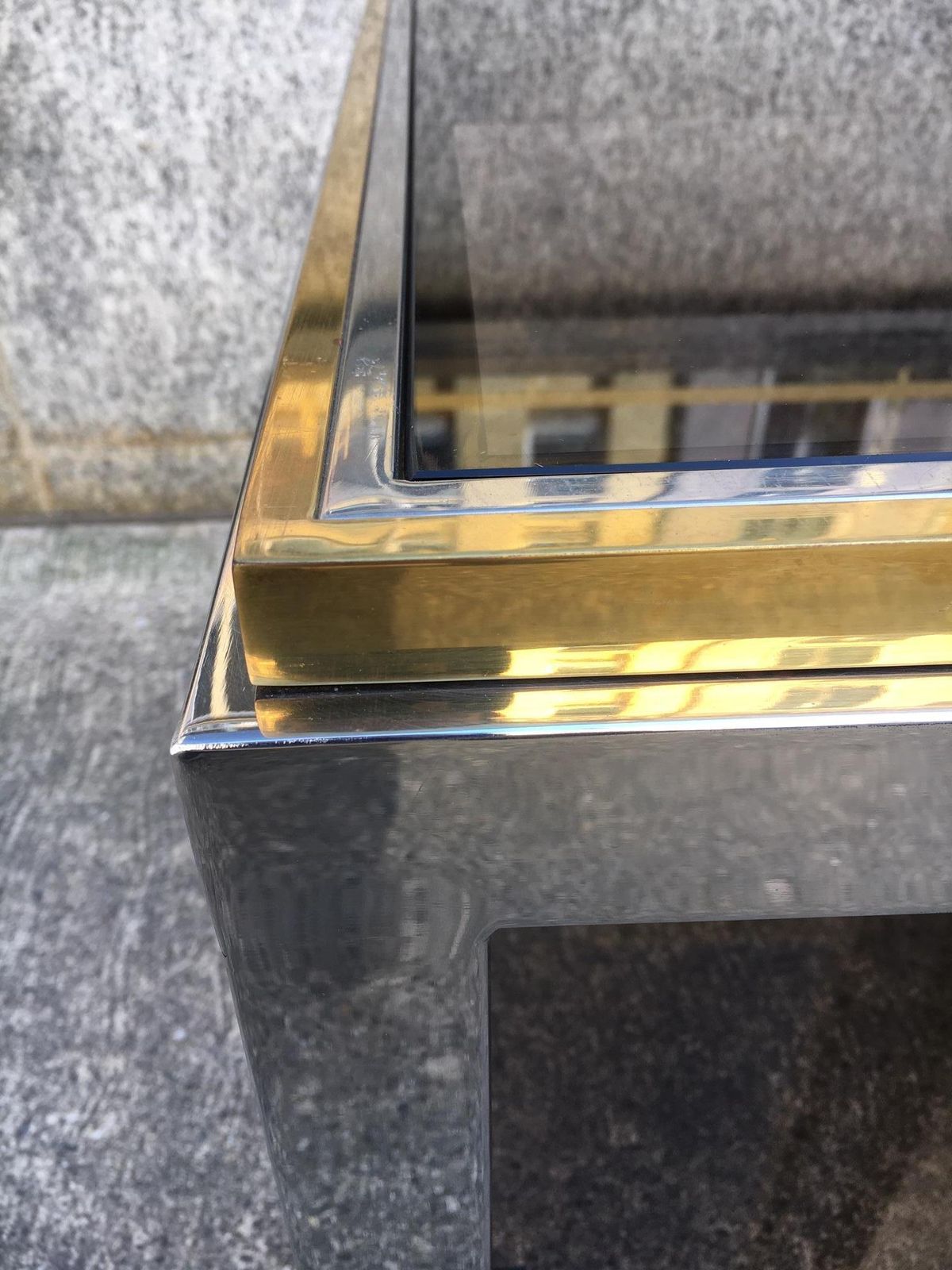 Signed "Flaminia" Side Table By Willy Rizzo, Italy, Circa 1970s photo buy