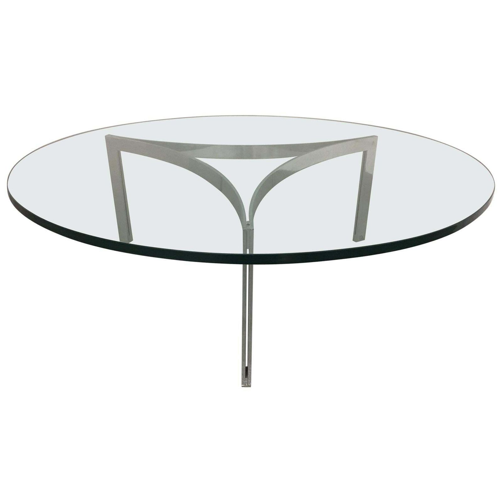 Chrome And Glass Coffee Table By Henri Ganz, Switzerland Ca. 1960s