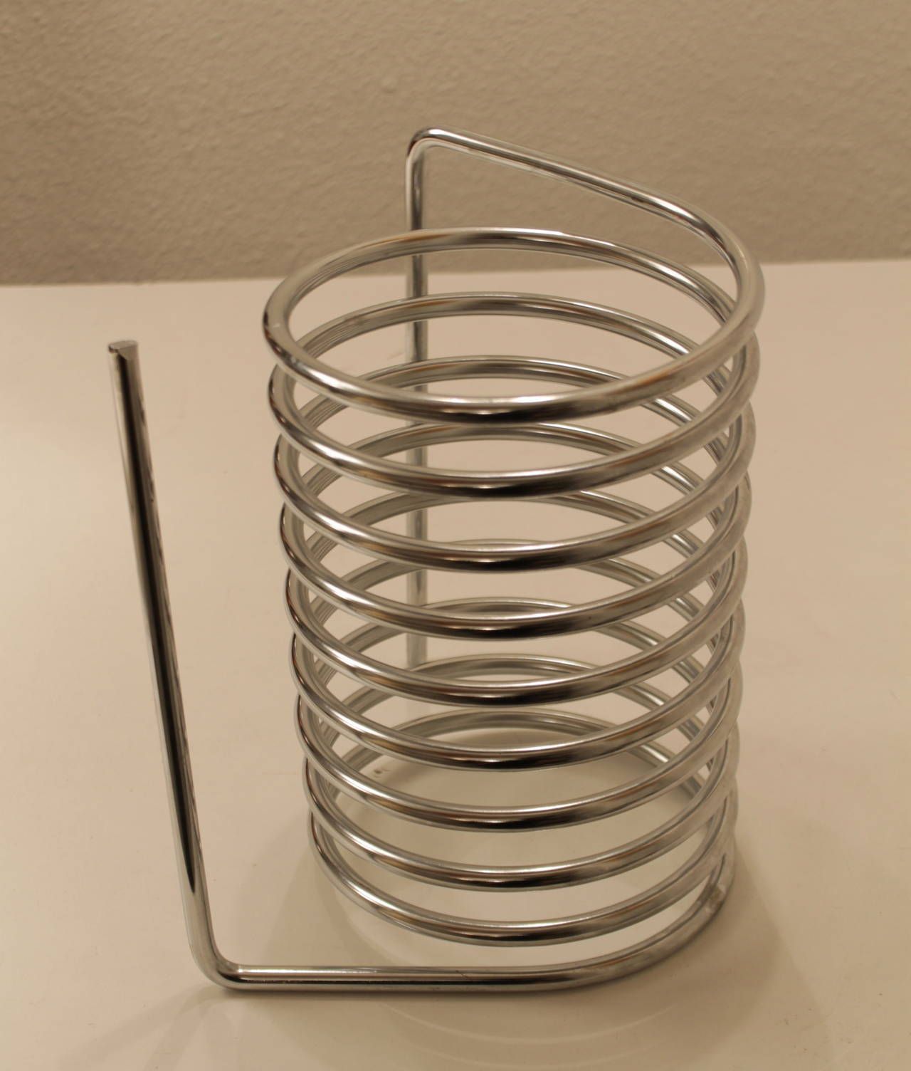Yonel Lebovici Ressort Desk Accessories Chrome Spring Letter Holder photo for sale
