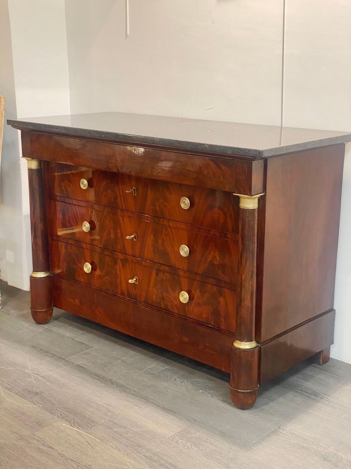 Chest Of Drawers   Empire Period   Mahogany photo vintage